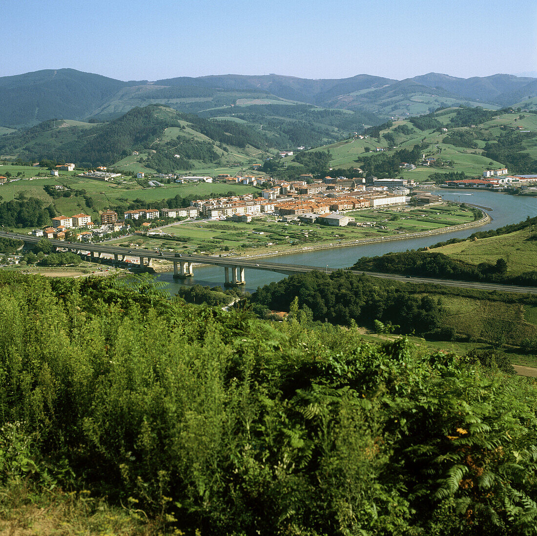 Fluss Oria, Orio. Guipúzcoa, Euskadi, Spanien