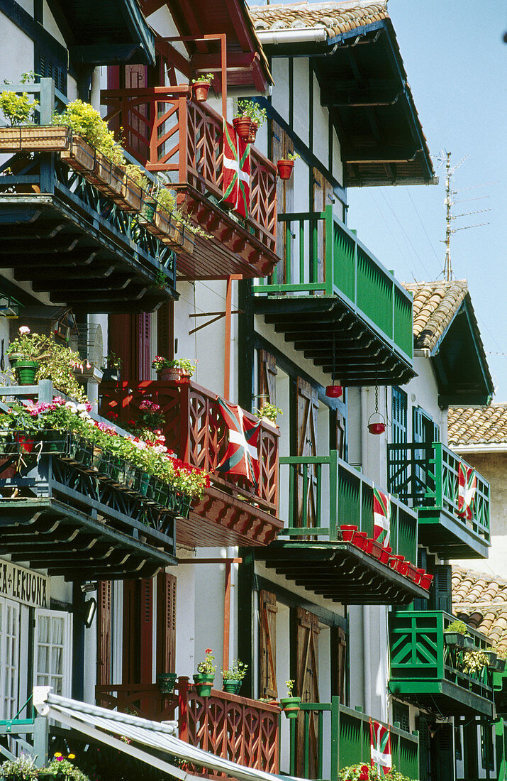 Bezirk La Marina, Hondarribia. Guipuzcoa, Euskadi, Spanien