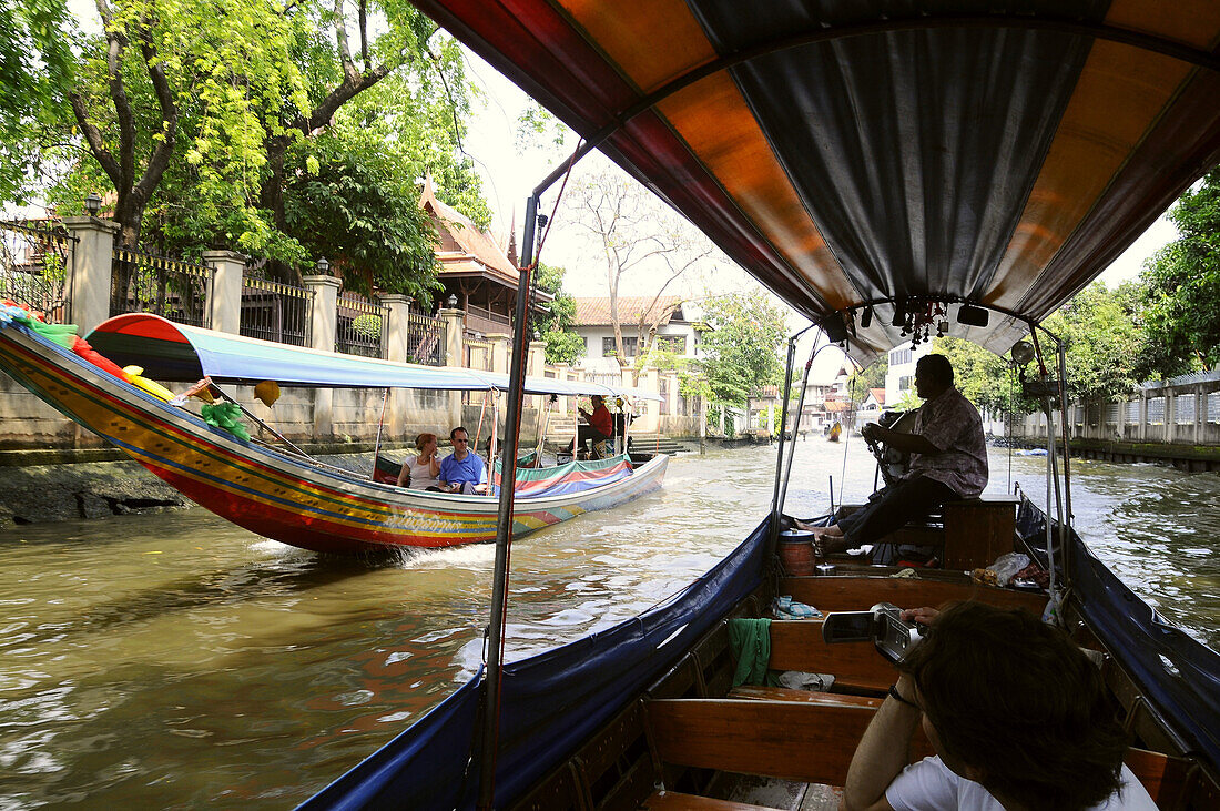 Klong tour along the river by boat, Bangkok, Thailand