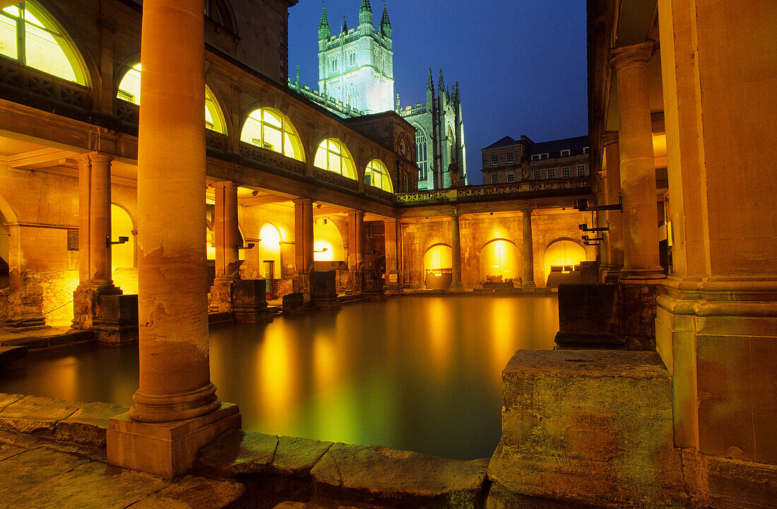 Europe, Great Britain, England, Avon, Bath, roman bath