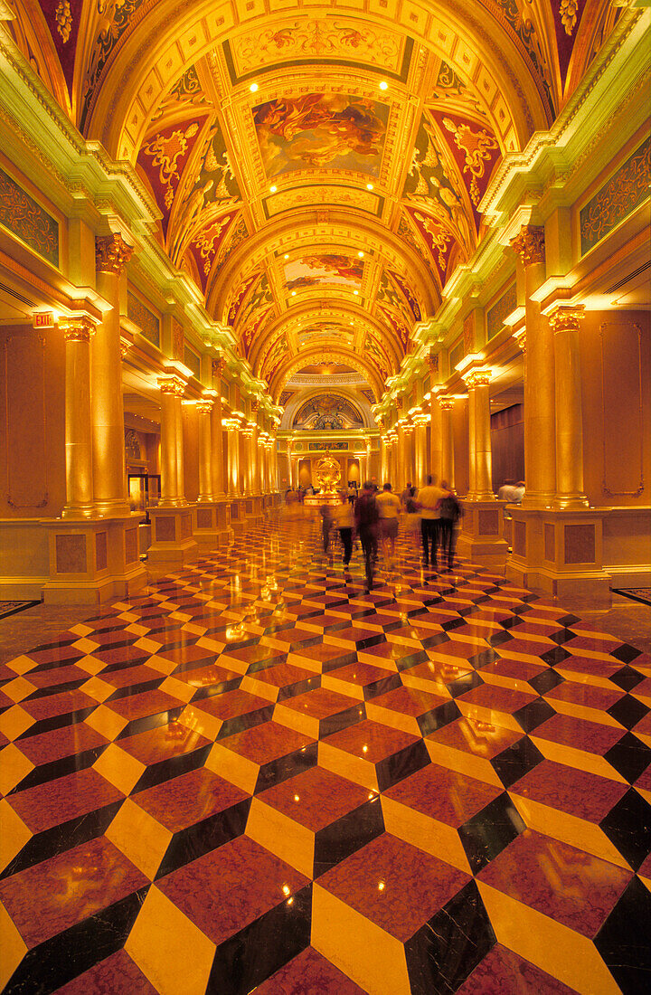 USA, Nevada, Las Vegas, Las Vegas Boulevard,  ''The Strip'', Hotel The Venetian, a replica of Venice was built in this hotel, Lobby