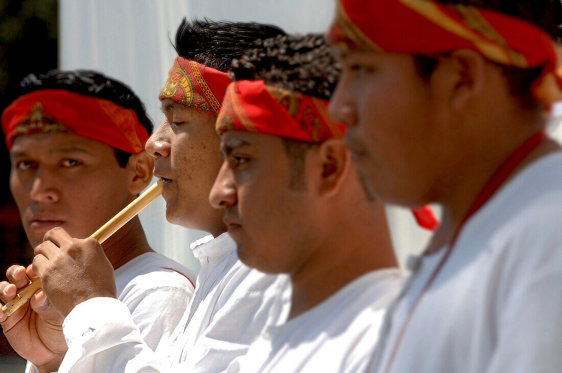 Indigenous musicans in Oaxáca, Mexico