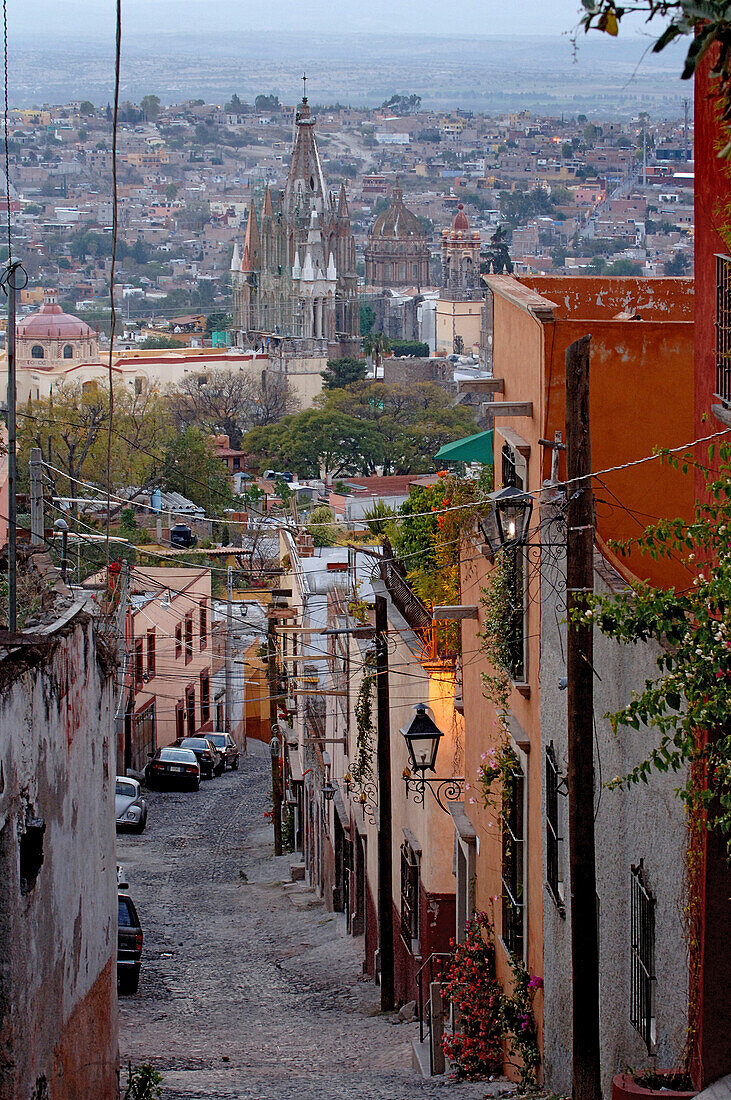 View towards San Miguel de Allende, Mexico