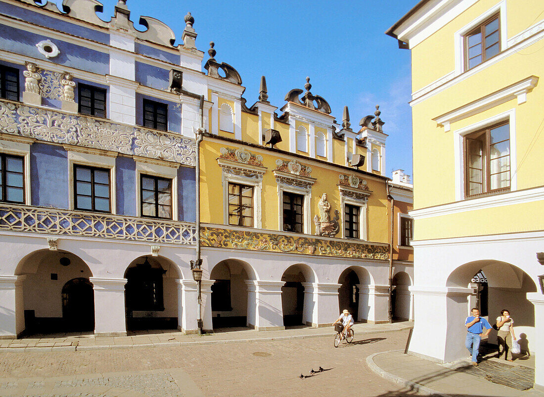 Main Market Square in picturesque Zamosc, Poland, member of UNESCO