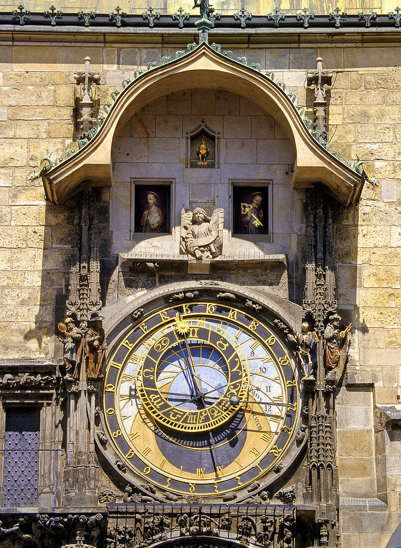 Astronomical Clock at Old Town Square in Prague, Czech Republic
