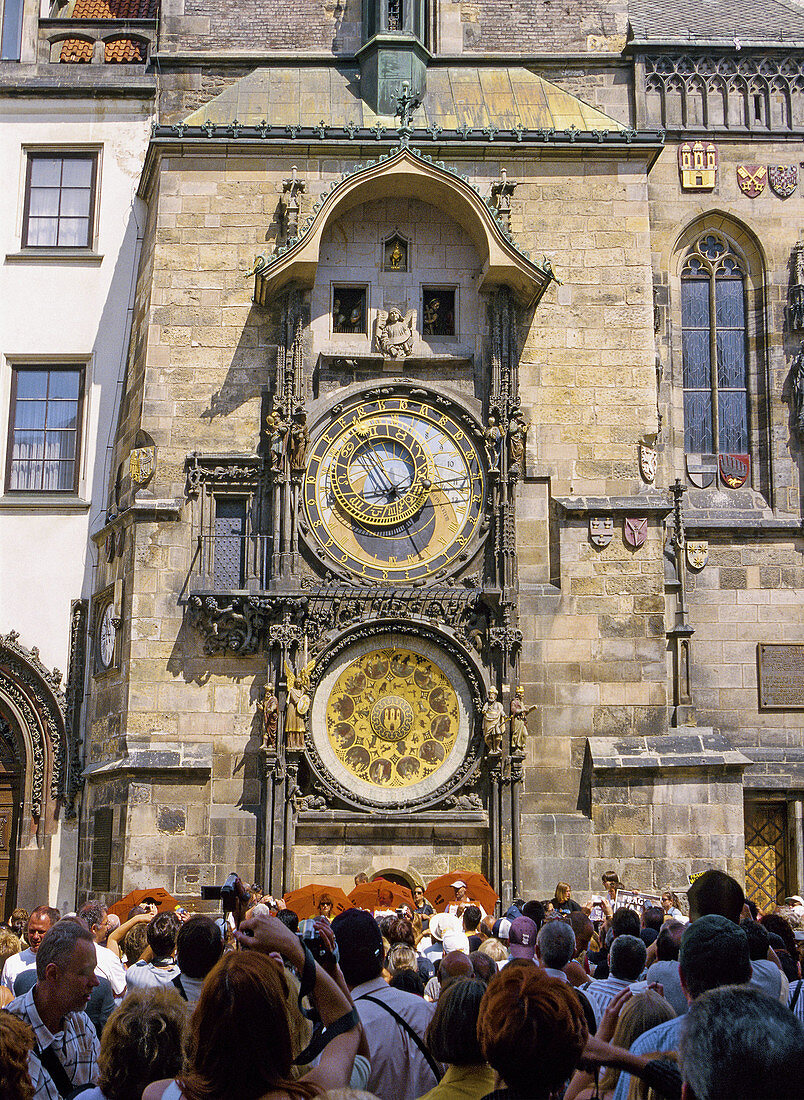 Astronomical Clock at Old Town Square in Prague, Czech Republic