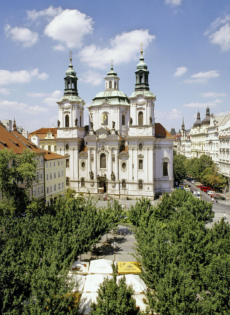 Church of St Nicholas by Old Town Square in Prague, Czech Republic