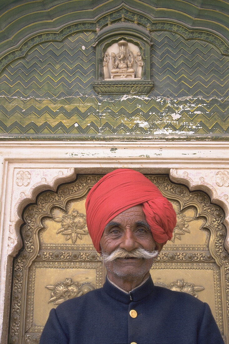 Guard. City Palace. Jaipur. India