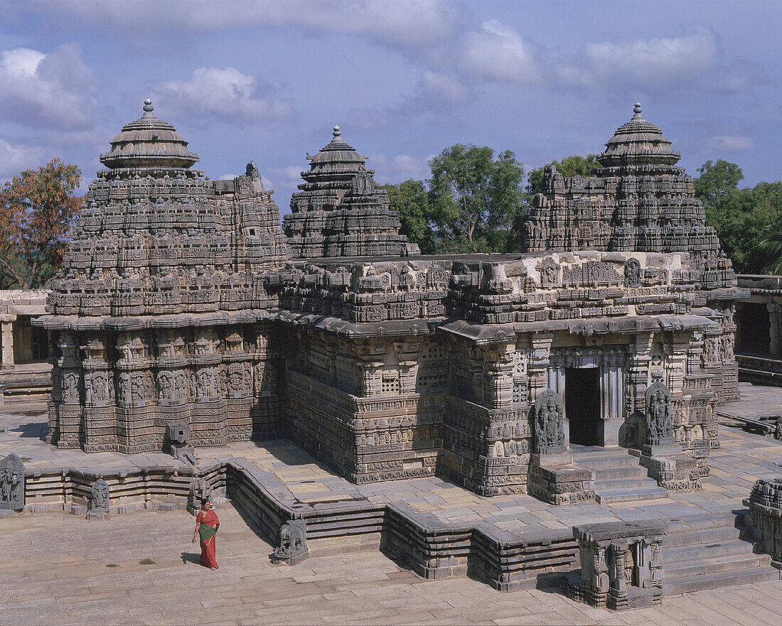 The triple towered Prasanna. Chennakeshava Temple (13th Century). Somnathpur. India