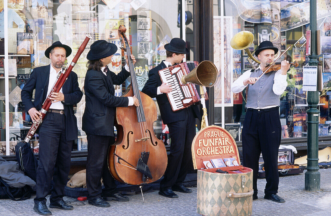 Street musicians. Prague. Czech republic.