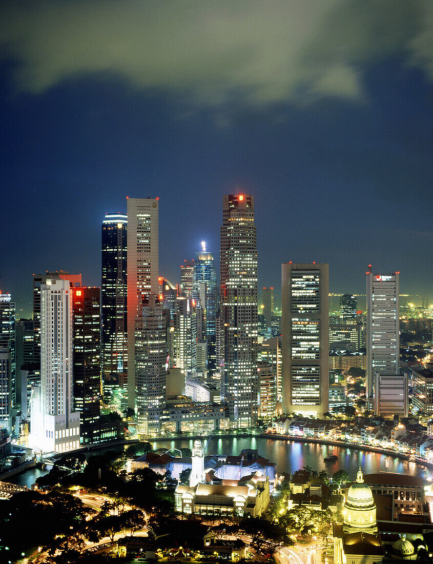 Central Business District aerial skyline, Singapore