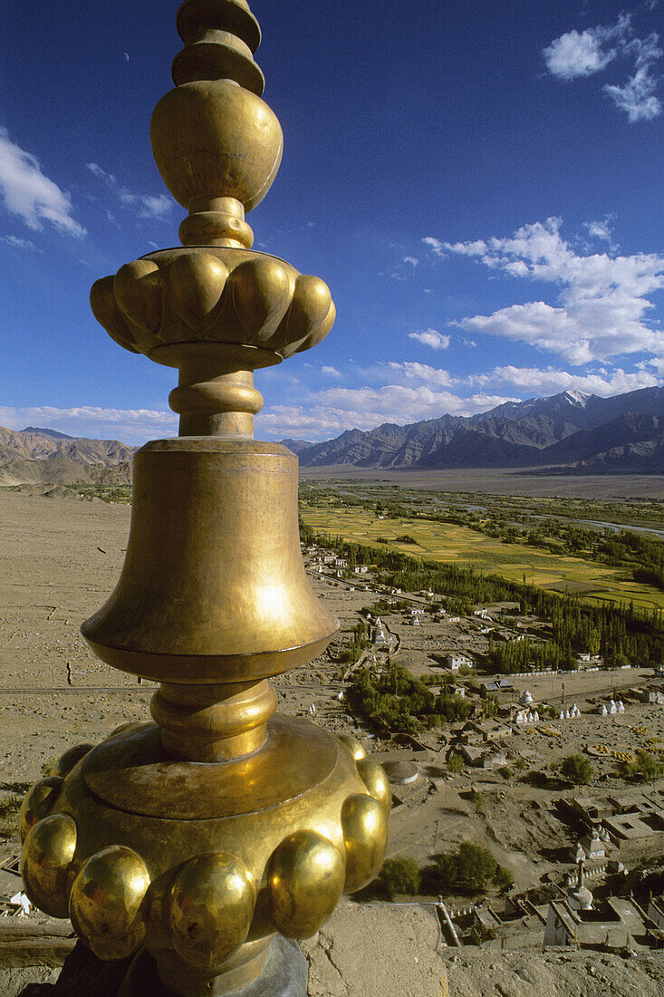 View from Tikse Gompa. Ladakh. Jammu and Kashmir. India.