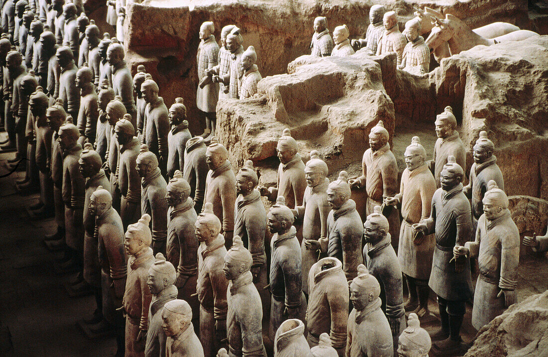 Tomb of First Emperor Qinshihuangs Terracotta warriors. Xian. Shaanxi, China