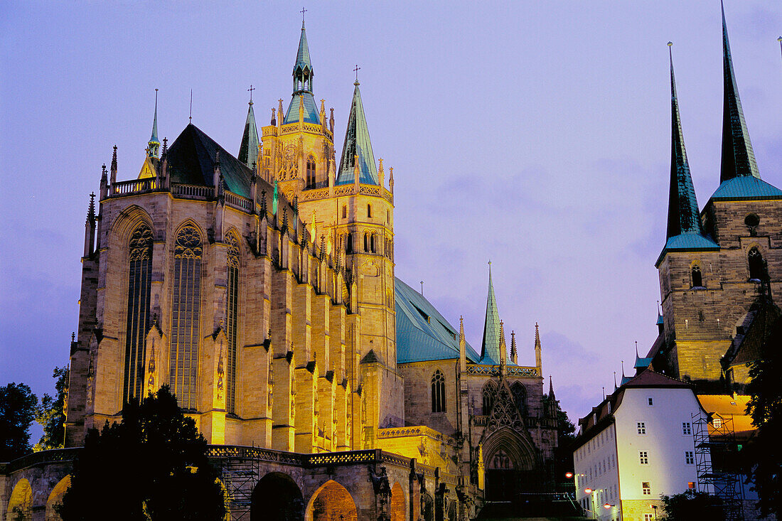 Dom (cathedral), Erfurt. Thuringia, Germany