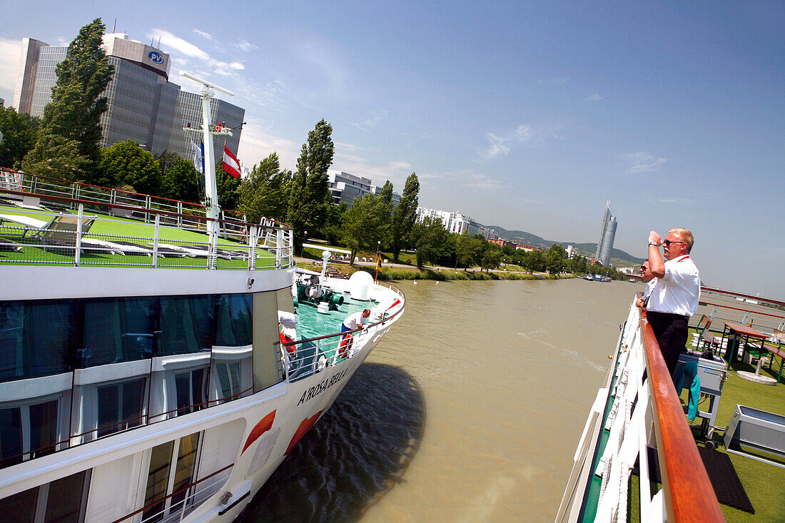 River cruise along the Danube, Vienna, Austria