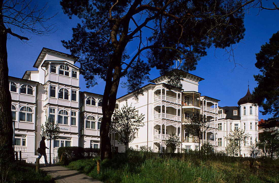 Europe, Germany, Mecklenburg-Western Pomerania, isle of Rügen, Binz seaside Resort, seaside resort architecture