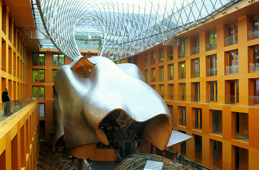 Europe, Germany, Berlin, interior view of the DZ Bank building designed by Frank O. Gehry, Pariser Platz