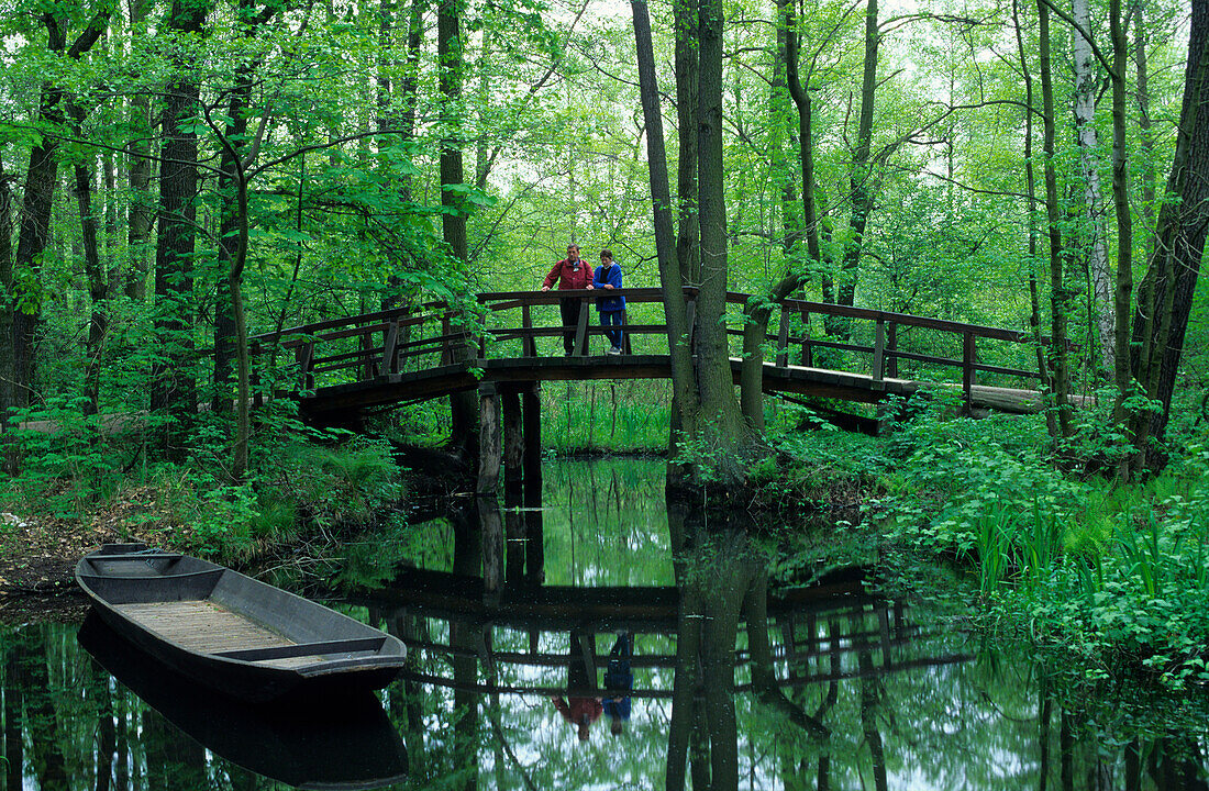 Europa, Deutschland, Brandenburg, Spreewald, Spreekanal bei Lehde