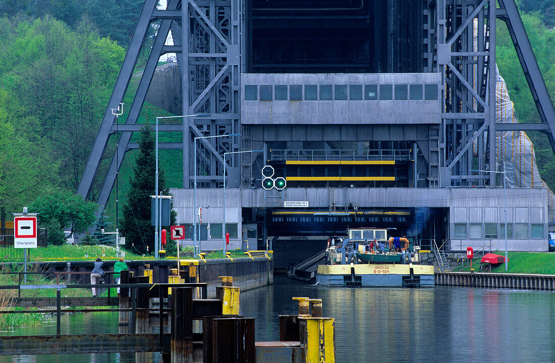 Europe, Germany, Brandenburg, boat lift Niederfinow