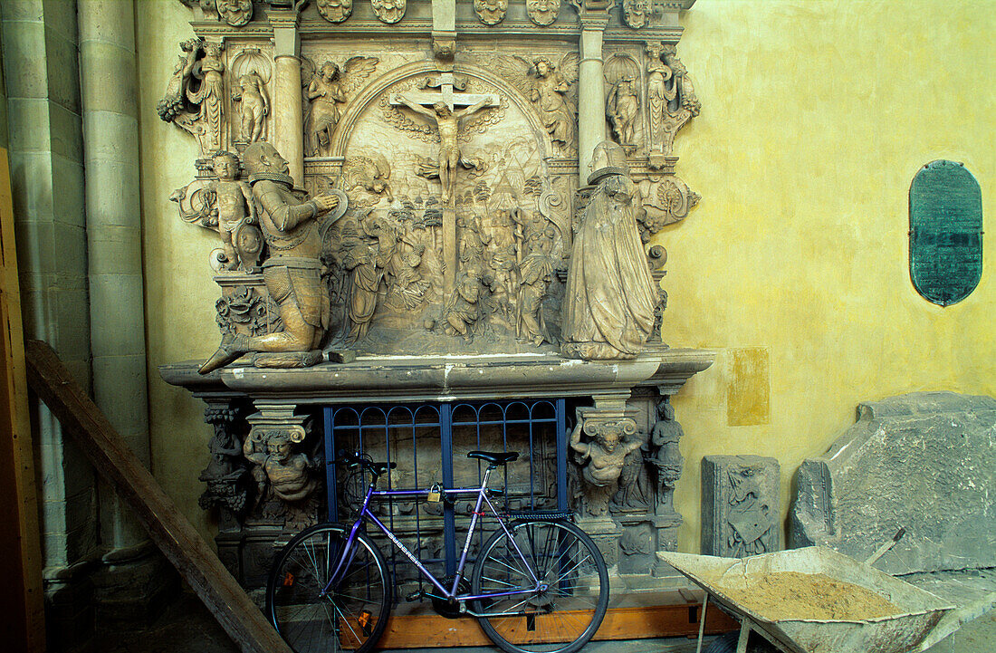Europe, Germany, Saxony-Anhalt, Magdeburg, restauration works of Magdeburg Cathedral