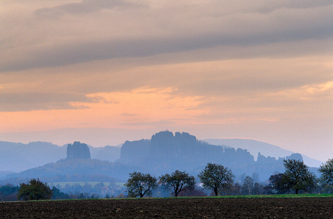 Europe, Germany, Saxony, landscape in the Saxon Switzerland, Elbsandsteingebirge