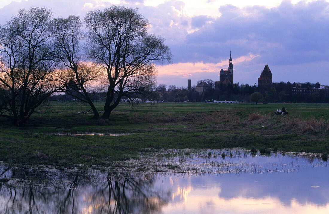 Europa, Deutschland, Sachsen-Anhalt, Tangermünde, Blick auf die Stadt und die St. Stephanskirche