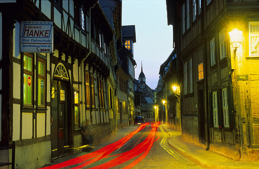 Europe, Germany, Saxony-Anhalt, historic town centre in Quedlinburg