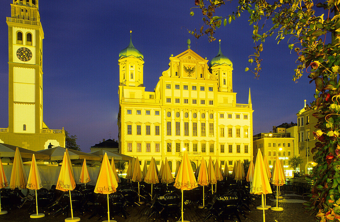 Europa, Deutschland, Bayern, Augsburg, Rathaus und Perlachturm