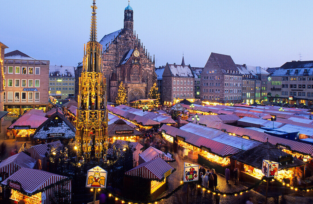 Europa, Deutschland, Bayern, Nürnberg. Nürnberger Christkindlmarkt