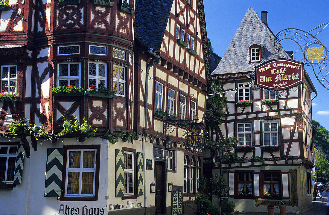 Half-timbered house, Bacharach, Rhineland-Palatinate, Germany
