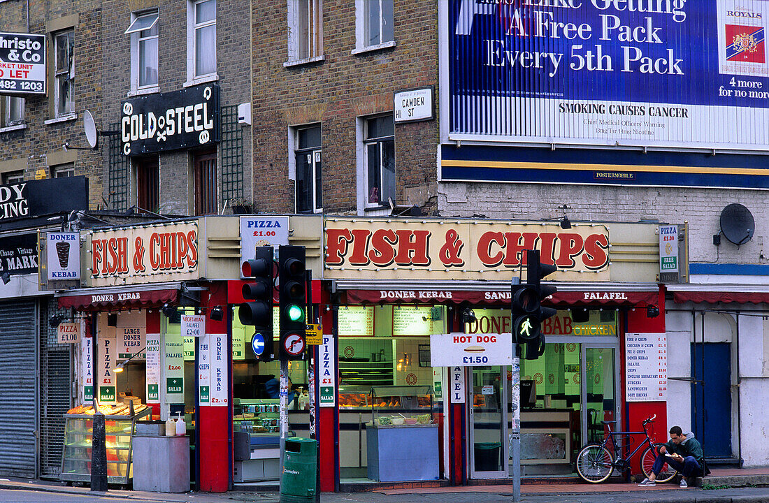 Europe, Great Britain, England, London, Camden, Camden Lock, Fish 'n Chips Shop