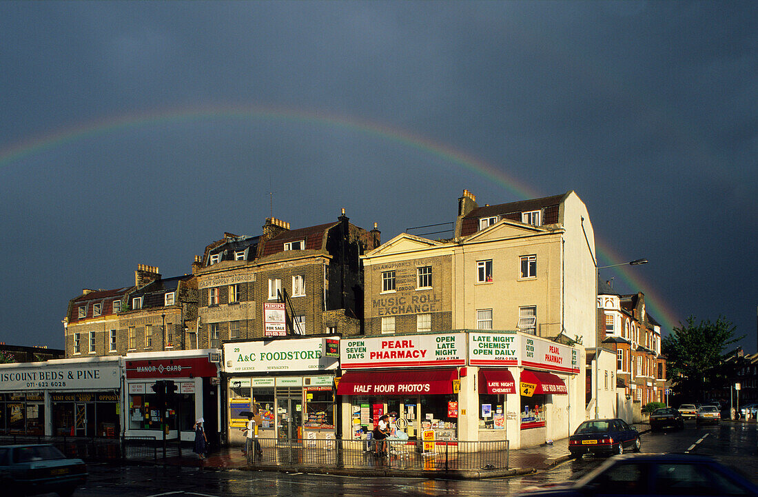 Europe, Great Britain, England, London, rainbow over Clapham North