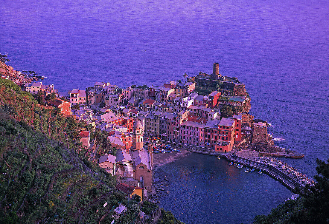 Italy. July 2007. Italian Riviera. Liguria. Cinque Terre District. Vernazza