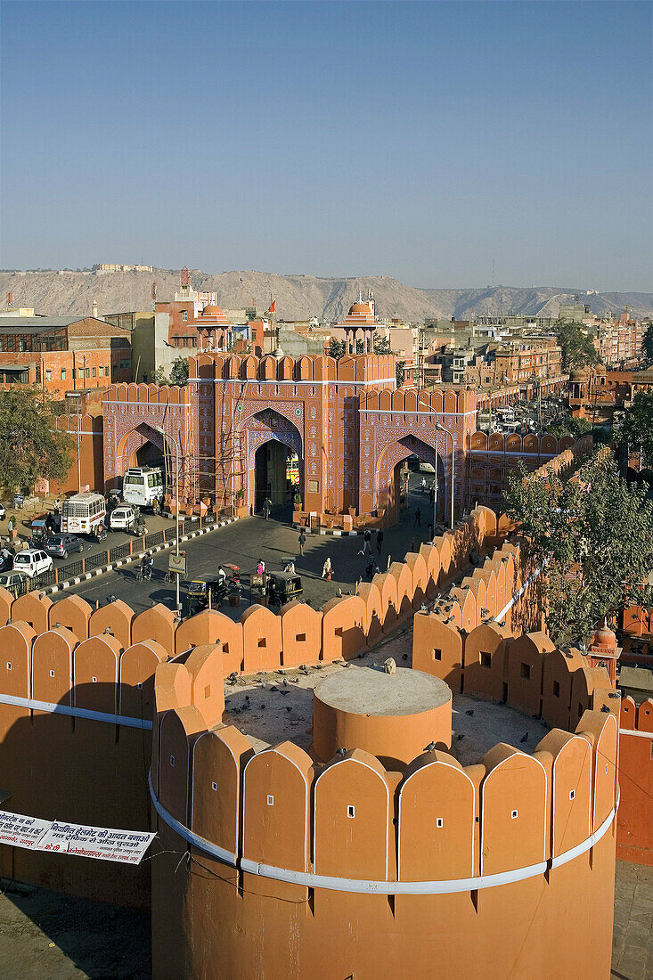 Rajastan. Jaipur City. Sanganeri Gate. India.