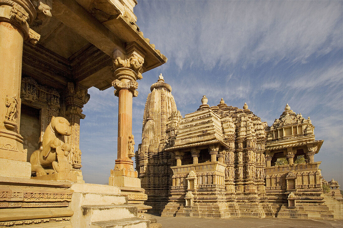 Madhya Pradesh, Khajuraho City, Mahadewa Temple, India.