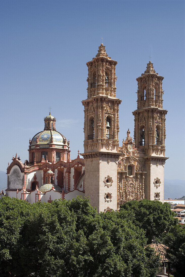 Taxco City. Santa Prisca church. Mexico