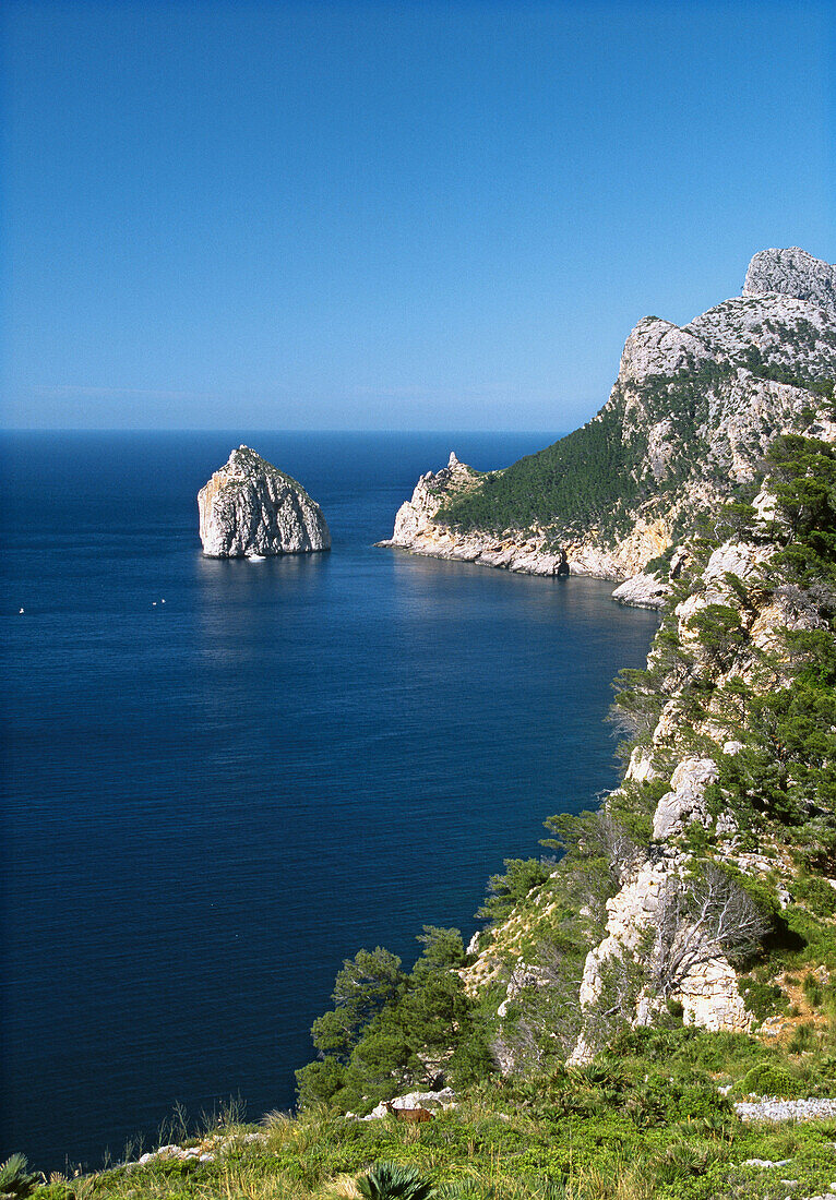 View of Cabo (cape) de Formentor. Mallorca. Balearic Islands. Spain.