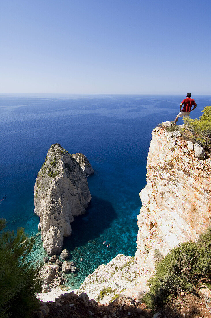 faraglioni' along the reef near Keri, Zakynthos Island, Greece