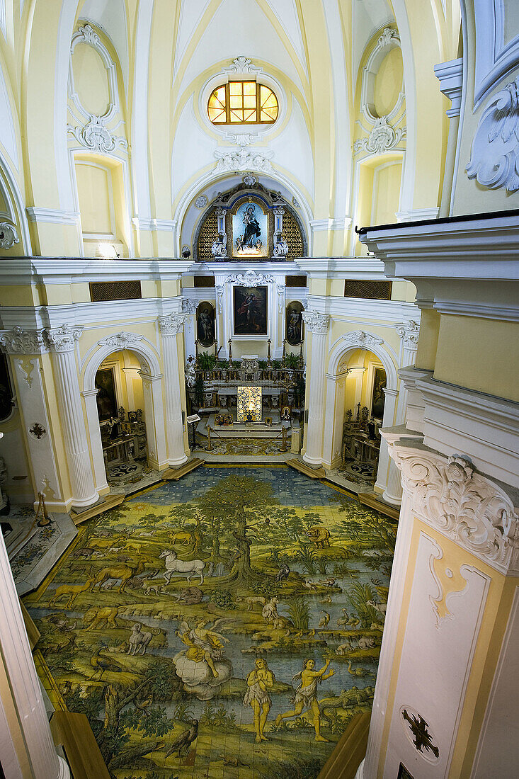 Chiesa di San Michele', the interior with the famous majolica floor (Eartly Paradise 18th Century)