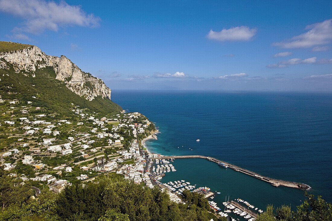 Marina Grande from Monte(mount) San Michele. Capri. Italy.