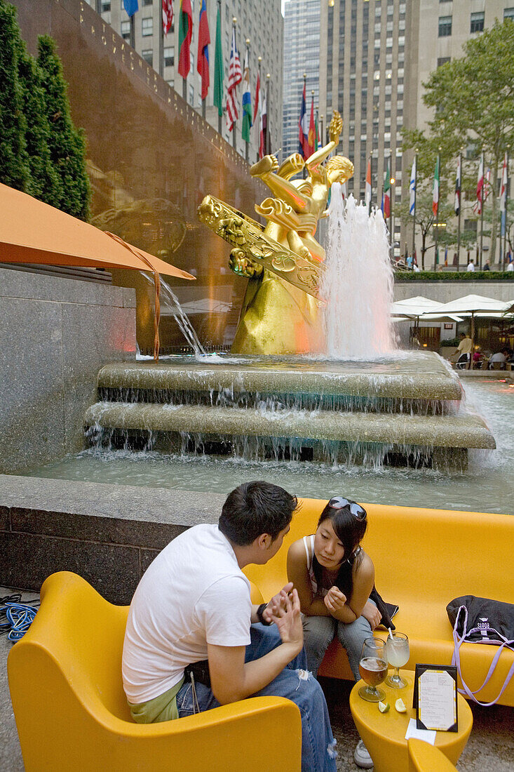 Architecture in Manhattan, the Rockefeller Center. NYC, USA