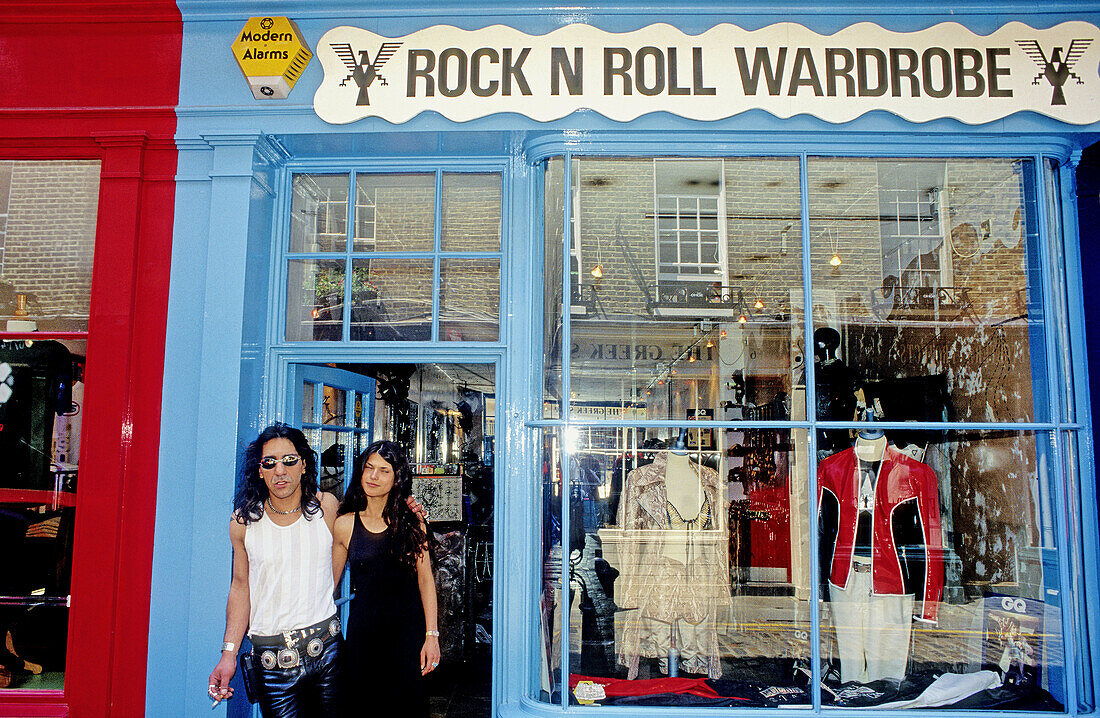 Rock n roll wardrobe', London. England, UK