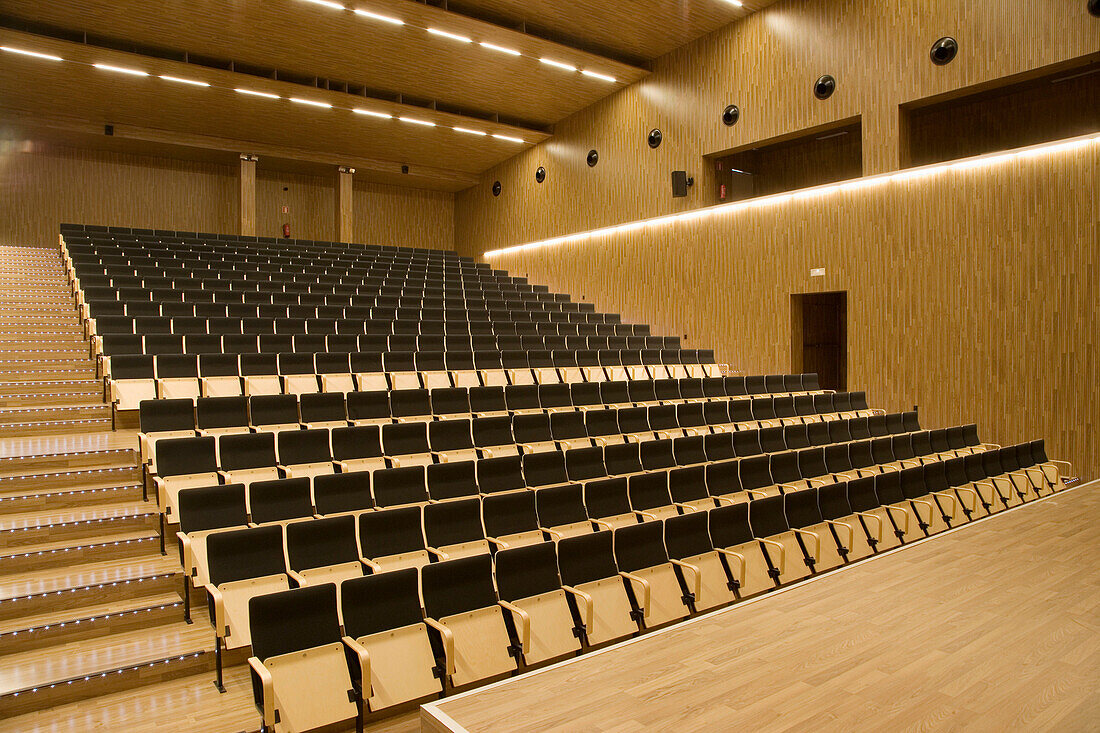 Auditorium des Musikkonservatoriums Juan Crisostomo de Arriaga, Sarriko, Bilbao. Biskaya, Baskenland, Spanien