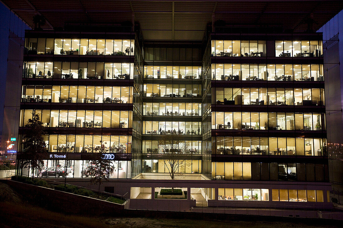 Bürogebäude, Campo de las Naciones, Madrid. Spanien