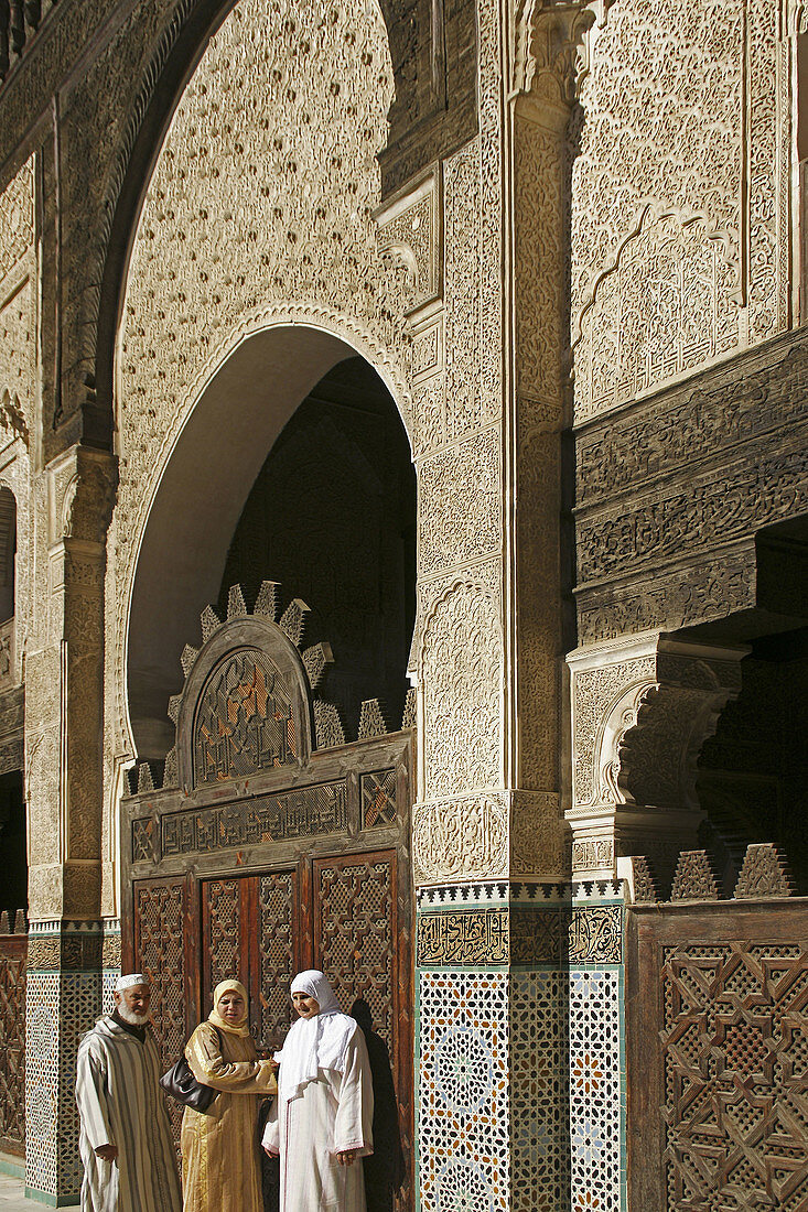 Medersa Bou Iniana' in the 'Medina' at Fes. Morocco.