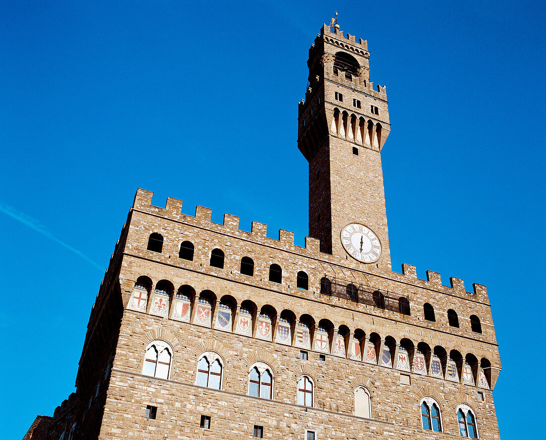 Palazzo Vecchio in Piazza della Signoria, Florence. Tuscany, Italy