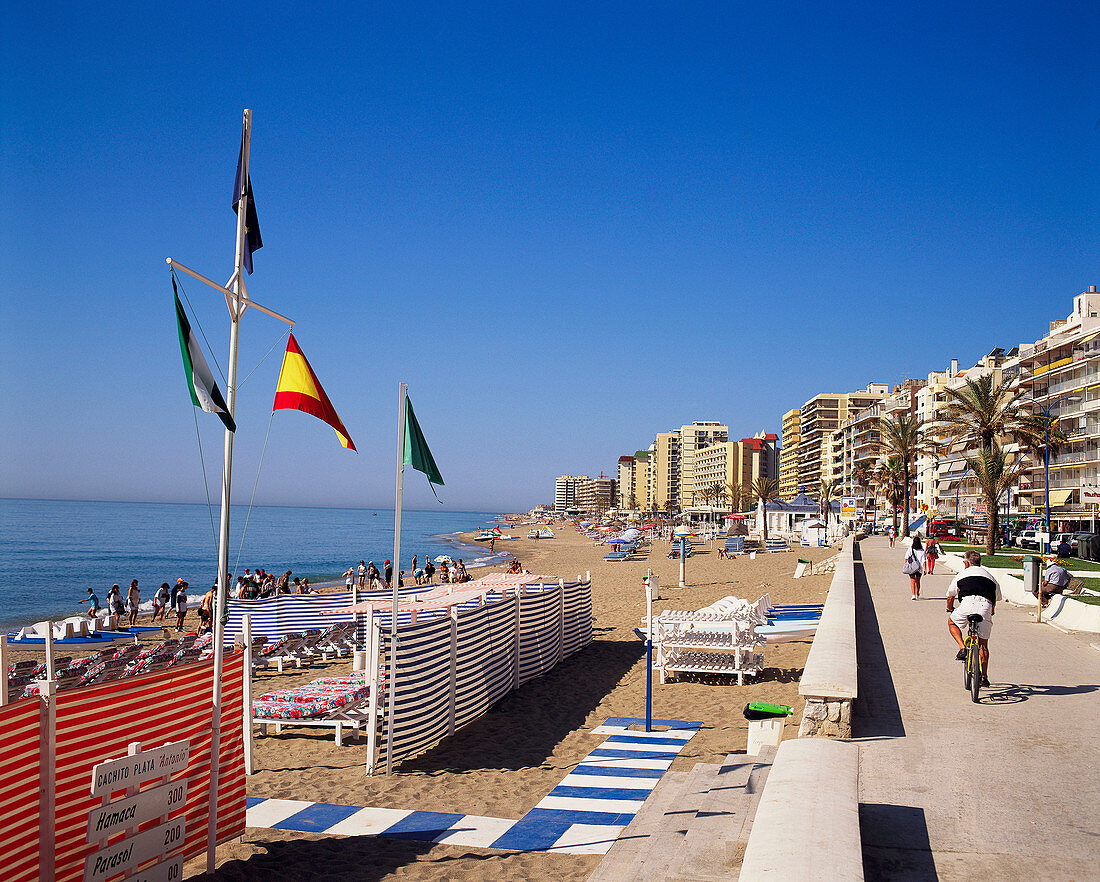 Beach front, Fuengirola. Malaga province, Costa del Sol, Andalucia, Spain