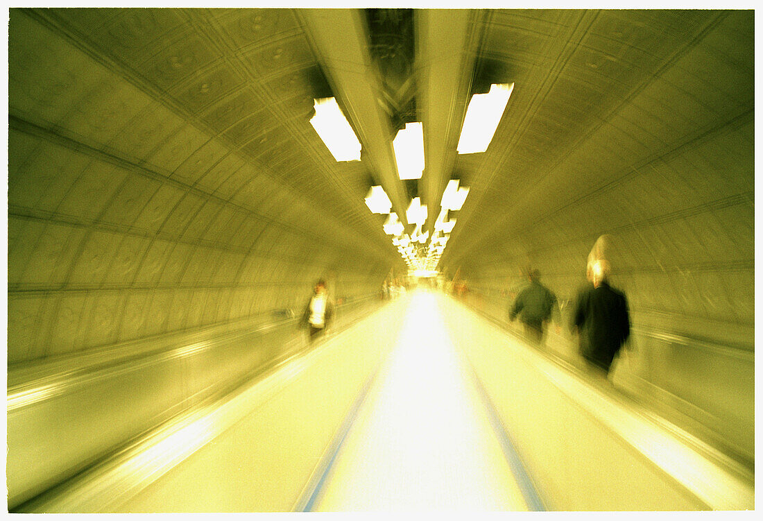 Anonymous, Blurred, Cities, City, Color, Colour, Contemporary, Corridor, Corridors, Human, Indoor, Indoors, Interior, Monochromatic, Monochrome, Mysterious, Mystery, Passer-by, Passers-by, Pedestrian, Pedestrians, People, Person, Persons, Perspective, Pub