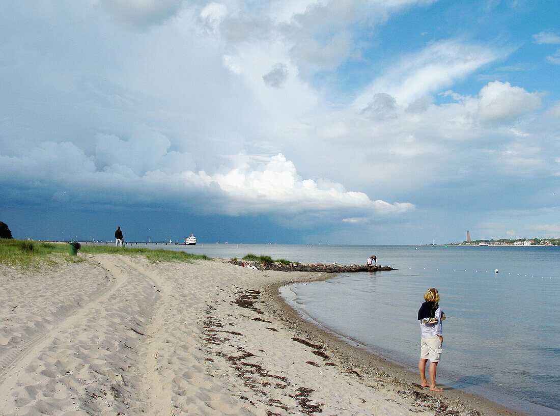 Stormy front, Kiel firth, Kiel, the Baltic Sea, Schleswig-Holstein, Germany.