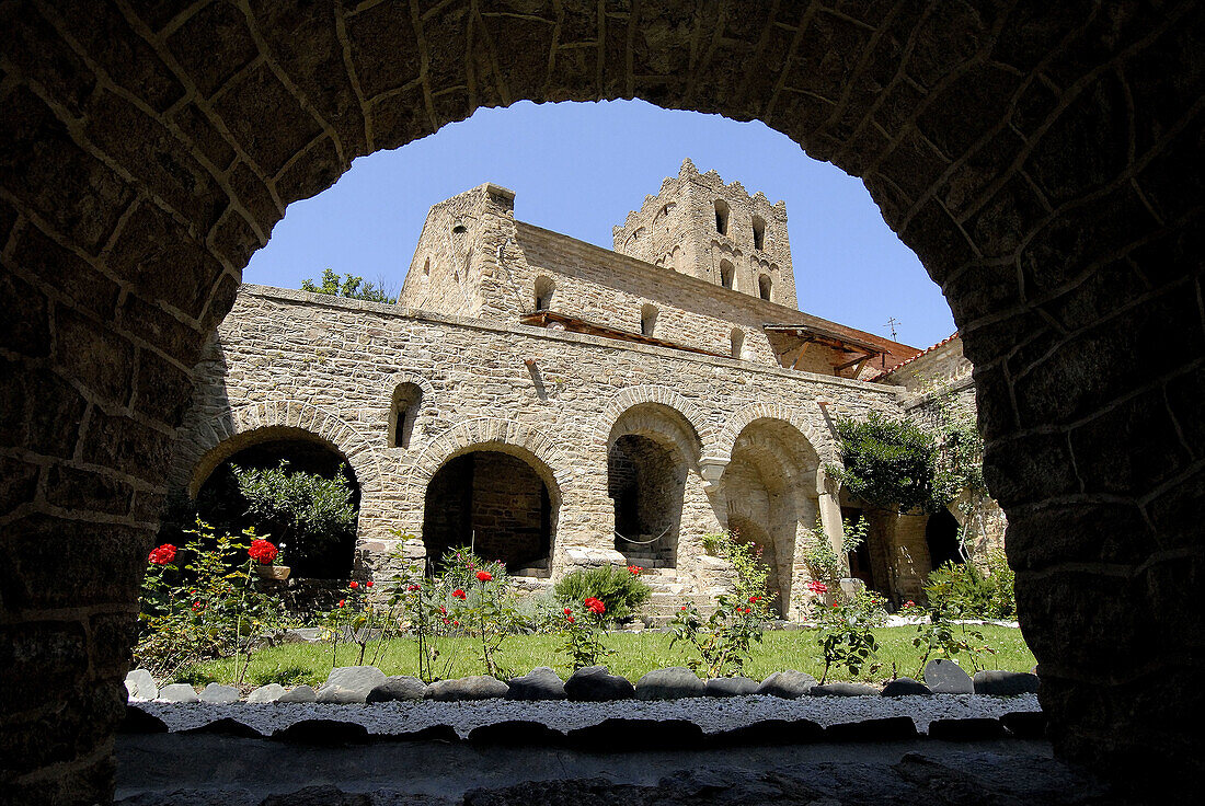 Saint-Martin-du-Canigou monastery. Pyrénées-Orientales, Languedoc-Roussillon, France